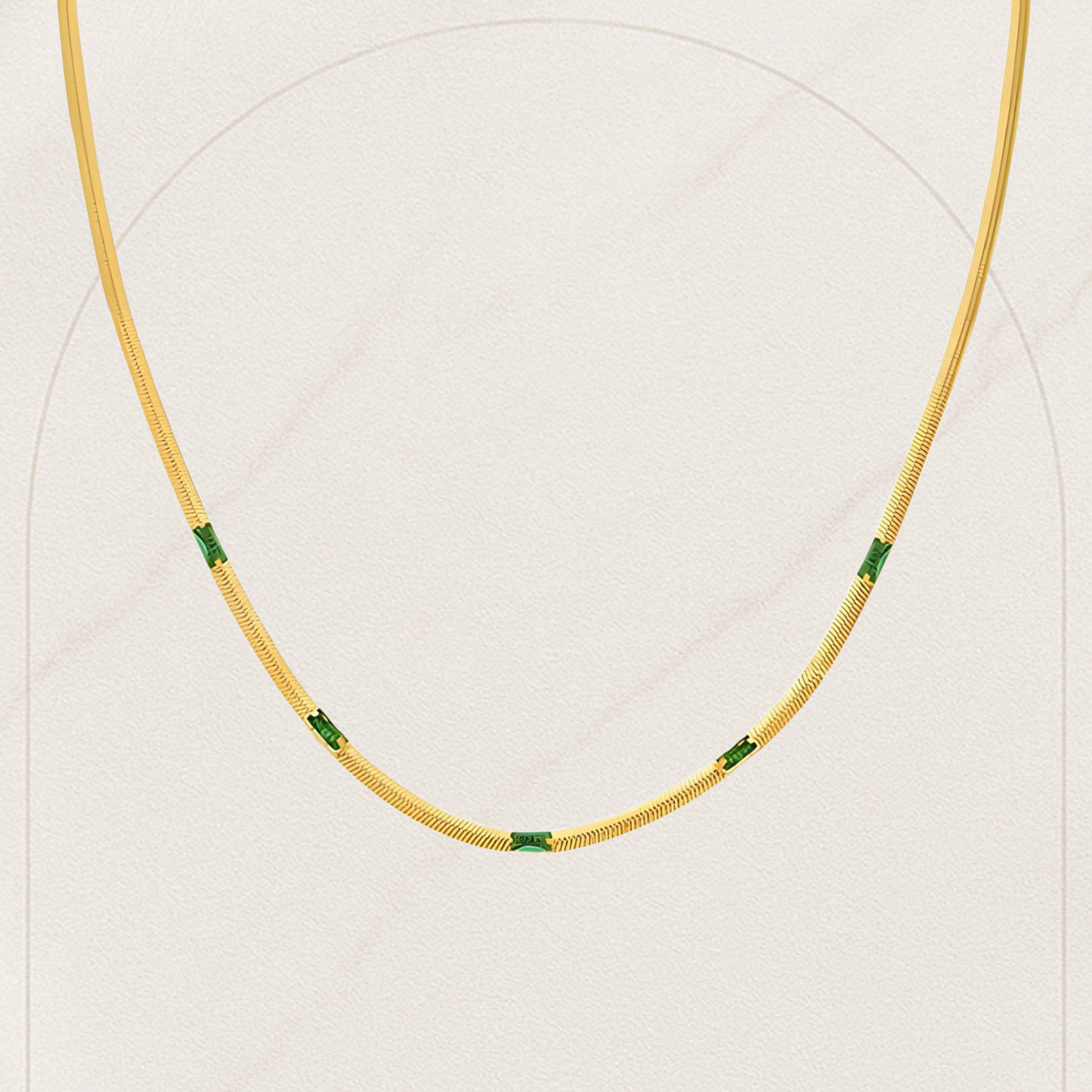 Dainty Cubic Zirconia Necklace – 18K Gold Plated Stainless Steel | Waterproof & Hypoallergenic