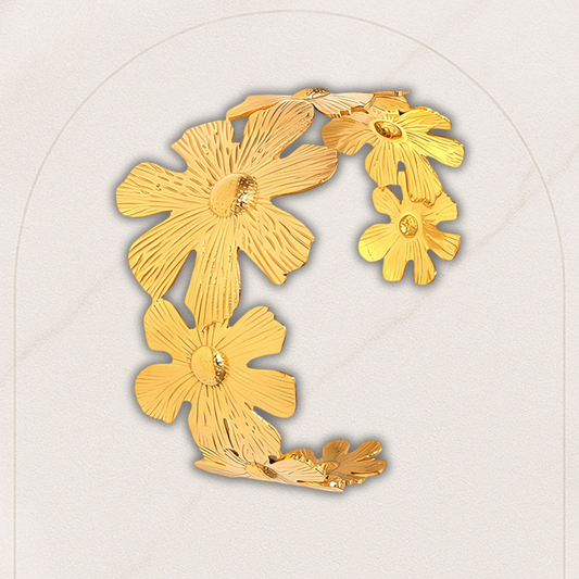 Flower Meadow Bracelet – 18K Gold Plated Stainless Steel