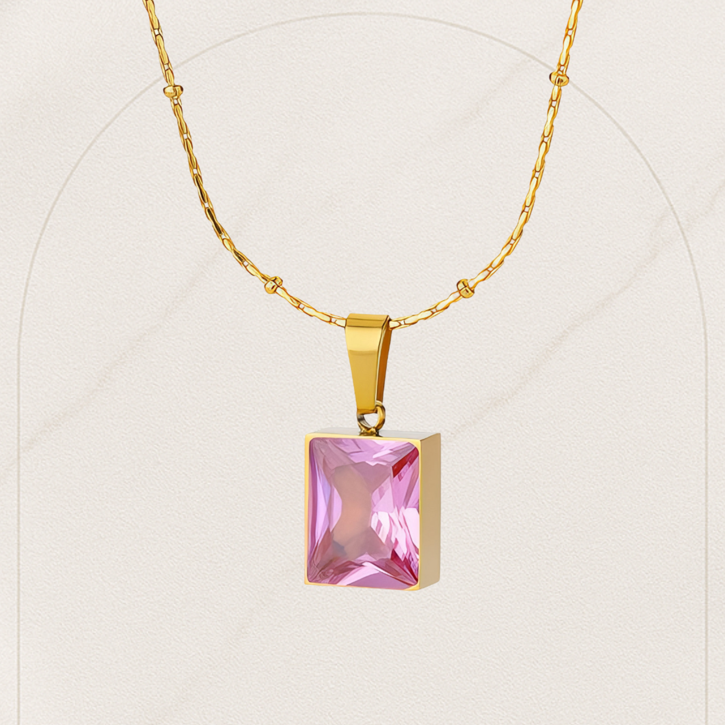 Pendant Necklace – 18K Gold Plated Stainless Steel | Waterproof & Hypoallergenic